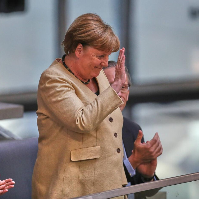 Angela Merkel za vrijeme glasovanja u Bundestagu